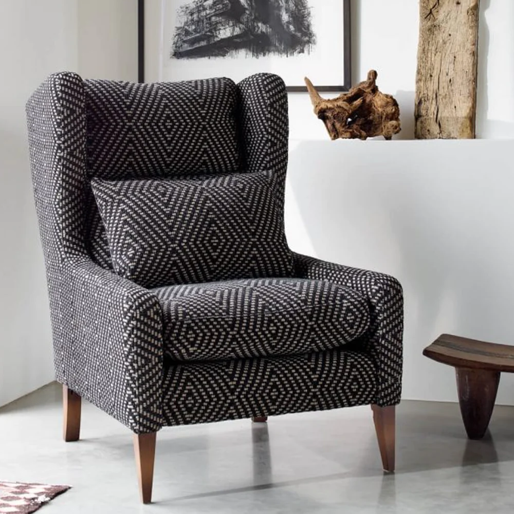 Portrait Armchair | Patterned Fabrics| Annie Mo's