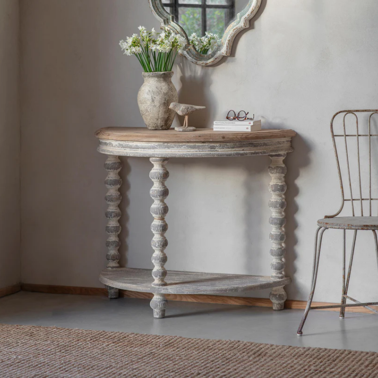Portree Turned-Leg Console Table 80cm | Annie Mo's