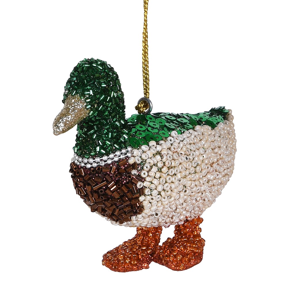 Puddles Beaded Duck 9cm