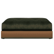 Quinn Footstool | Leather Fabric Mix