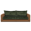 Quinn Four Seat Split Sofa | Leather Fabric Mix