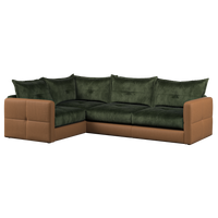 Quinn One Corner Three Sofa Group - Closed | Leather Fabric Mix