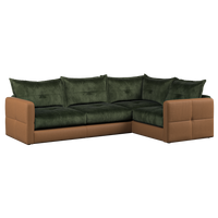 Quinn Three Corner One Sofa Group - Closed | Leather Fabric Mix