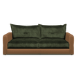 Quinn Three Seat Sofa | Leather Fabric Mix