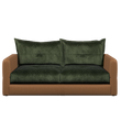 Quinn Two Seat Sofa | Leather Fabric Mix