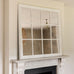 Wilton White Mirror with Wooden Grid