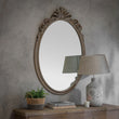 Wilton Natural Ribbon Top Oval Mirror 130cm