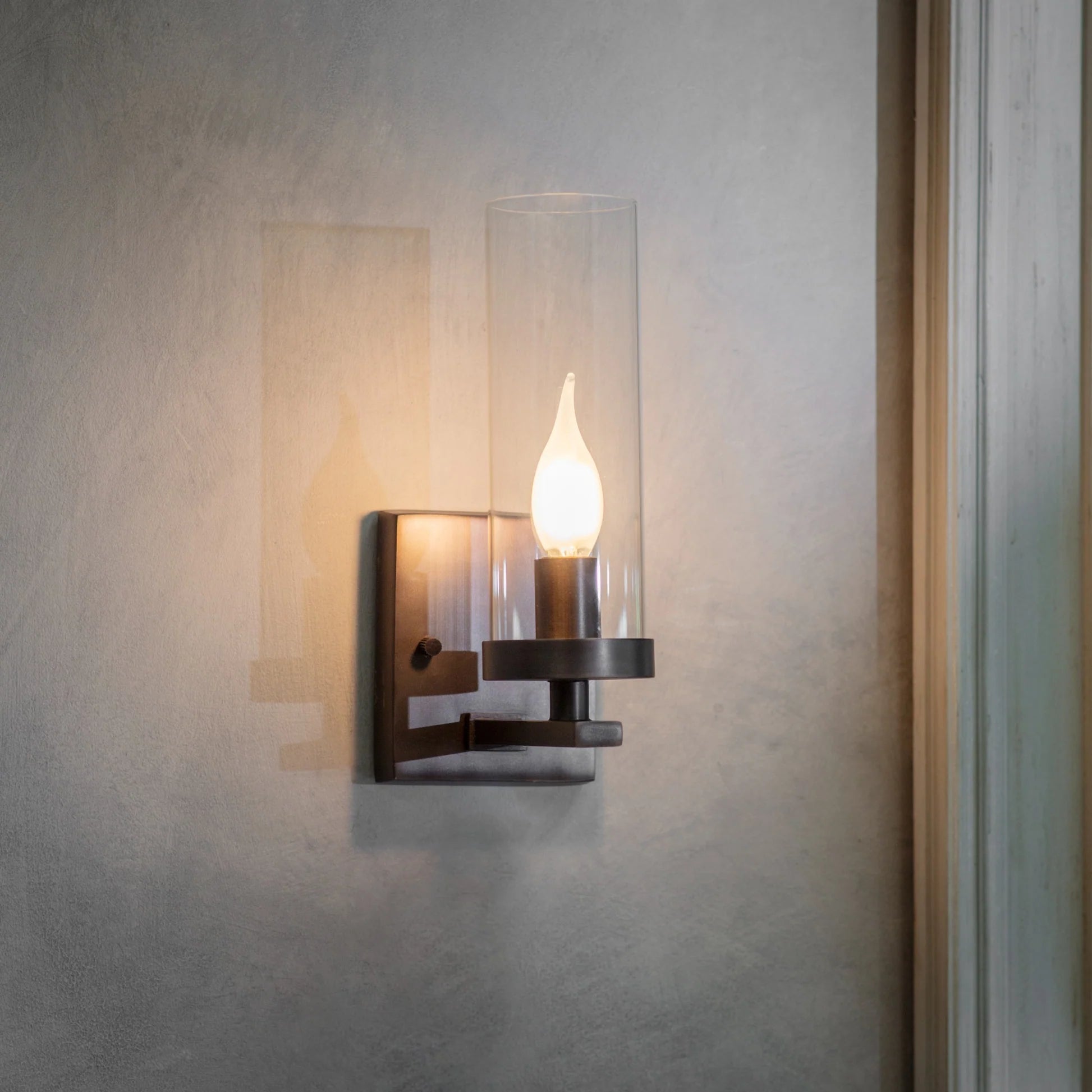 Gregory Contemporary Brass Wall Light 29cm | Annie Mo's