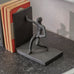 Aluminium Pushing People Bookends 17cm