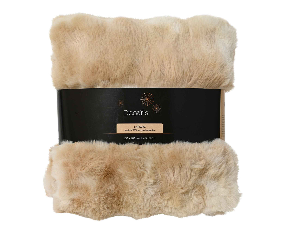Rabbit Faux Fur Super Soft Throw 170cm