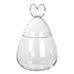 Rabbit Ears Lidded Bonbon Glass Jar