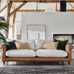 Ralphie Four Seater Sofa | Leather and Fabric Mix