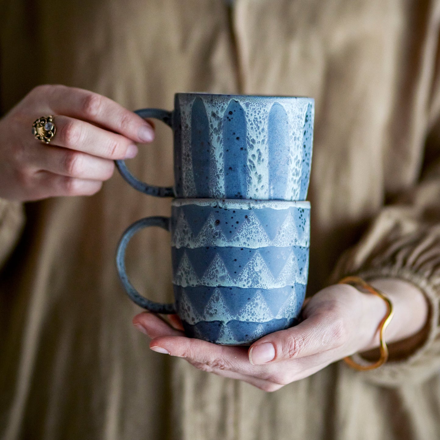 Ramie Mug, Grey, Stoneware - Style Choice | Annie Mo's