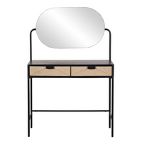 Raphia Dressing Table with Mirror | Annie Mo's