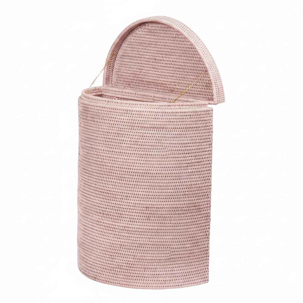 Rattan Coastal Halfmoon Laundry Basket 60cm