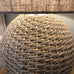 Rattan Orb Table Lamp with Linen Shade 70cm E