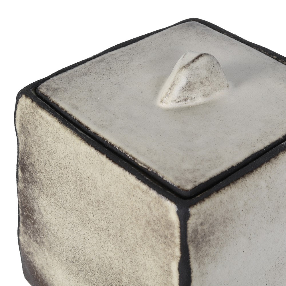 Ceramic Reactive Glaze Ashen Tissue Box | Annie Mo's-B