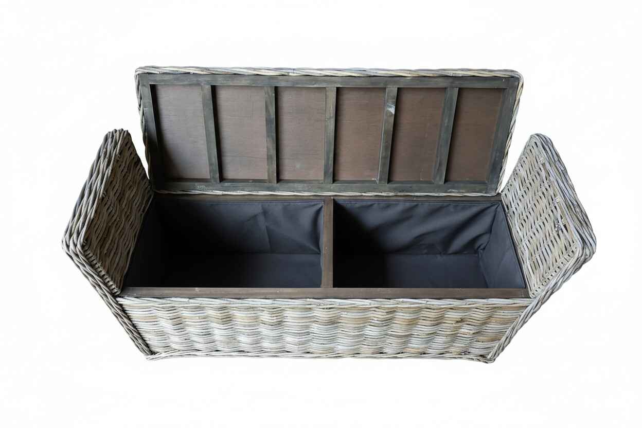 Rectangle Bench with Trunk Storage 123cm