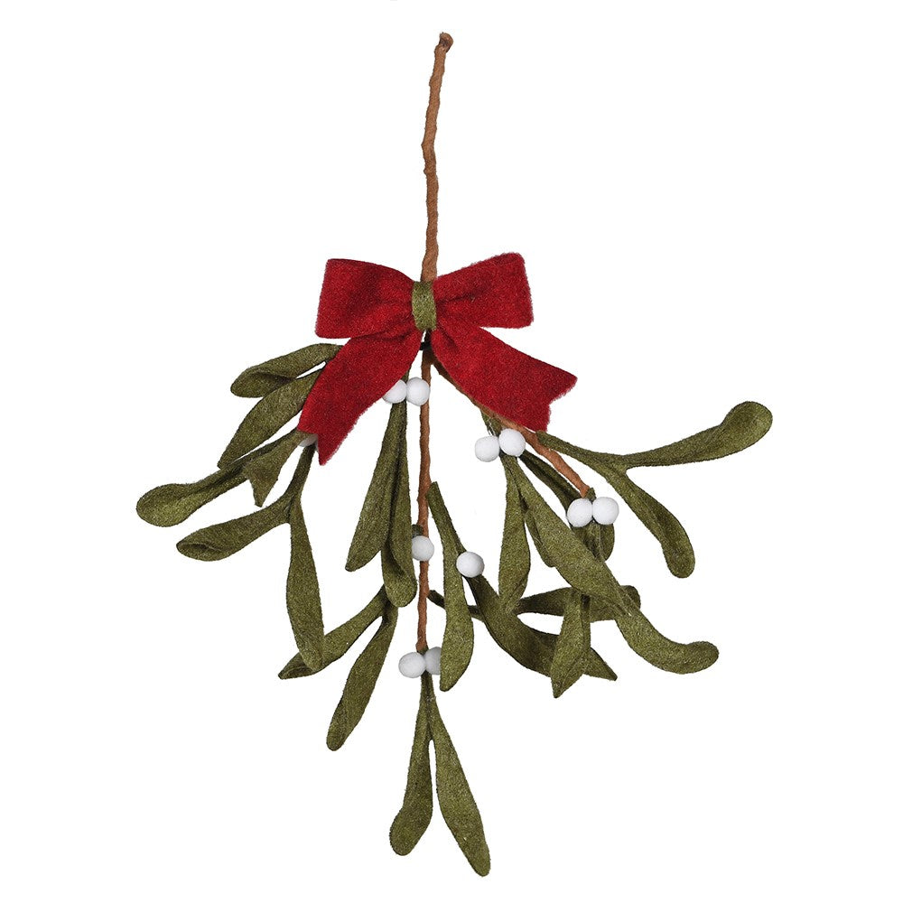 Red Bow Mistletoe 40cm | Annie Mo's