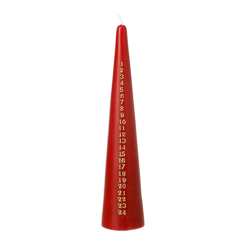 Red Cone Advent Candle 25cm | Annie Mo's