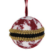 Red Hounds Tooth Bauble 8cm | Annie Mo's