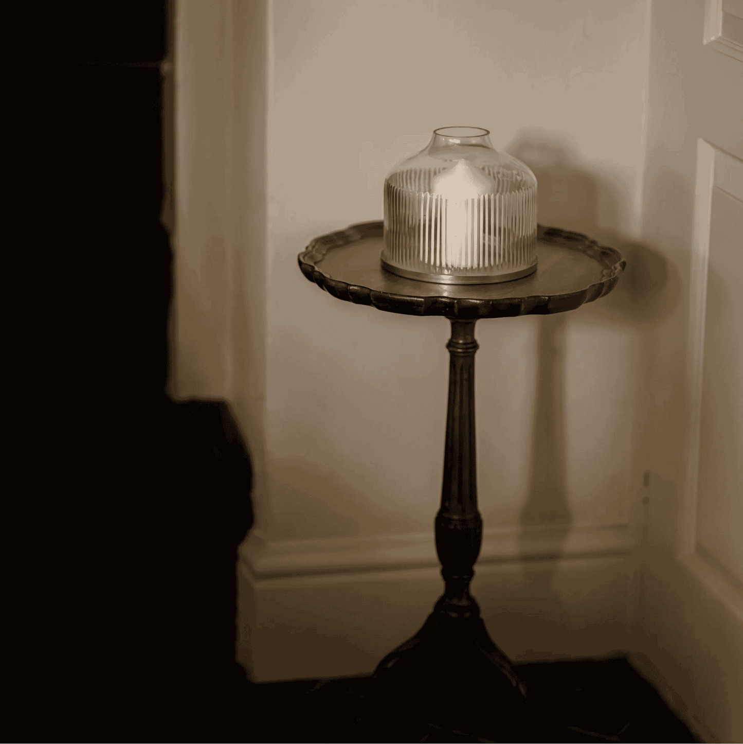 Reeded -Medium Handblown Candle Dome