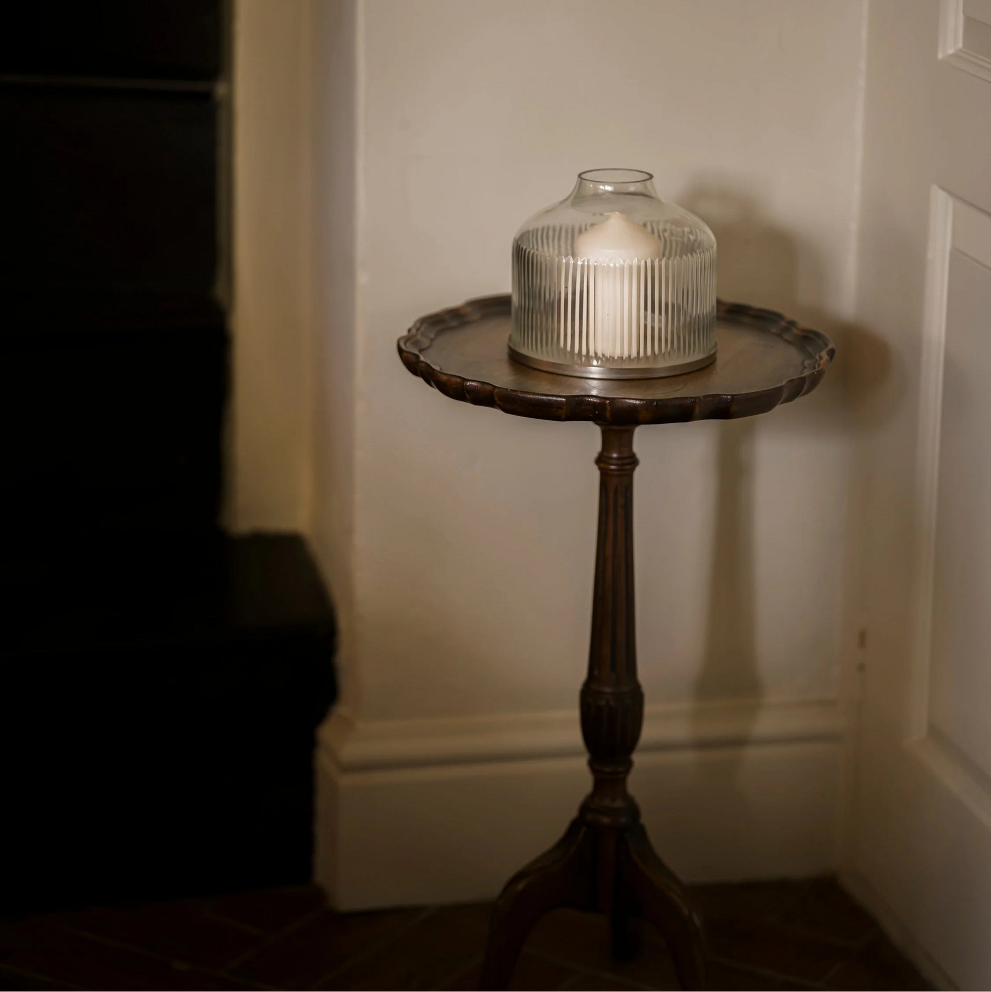 Reeded Handblown Candle Dome - Size Choice Small 2