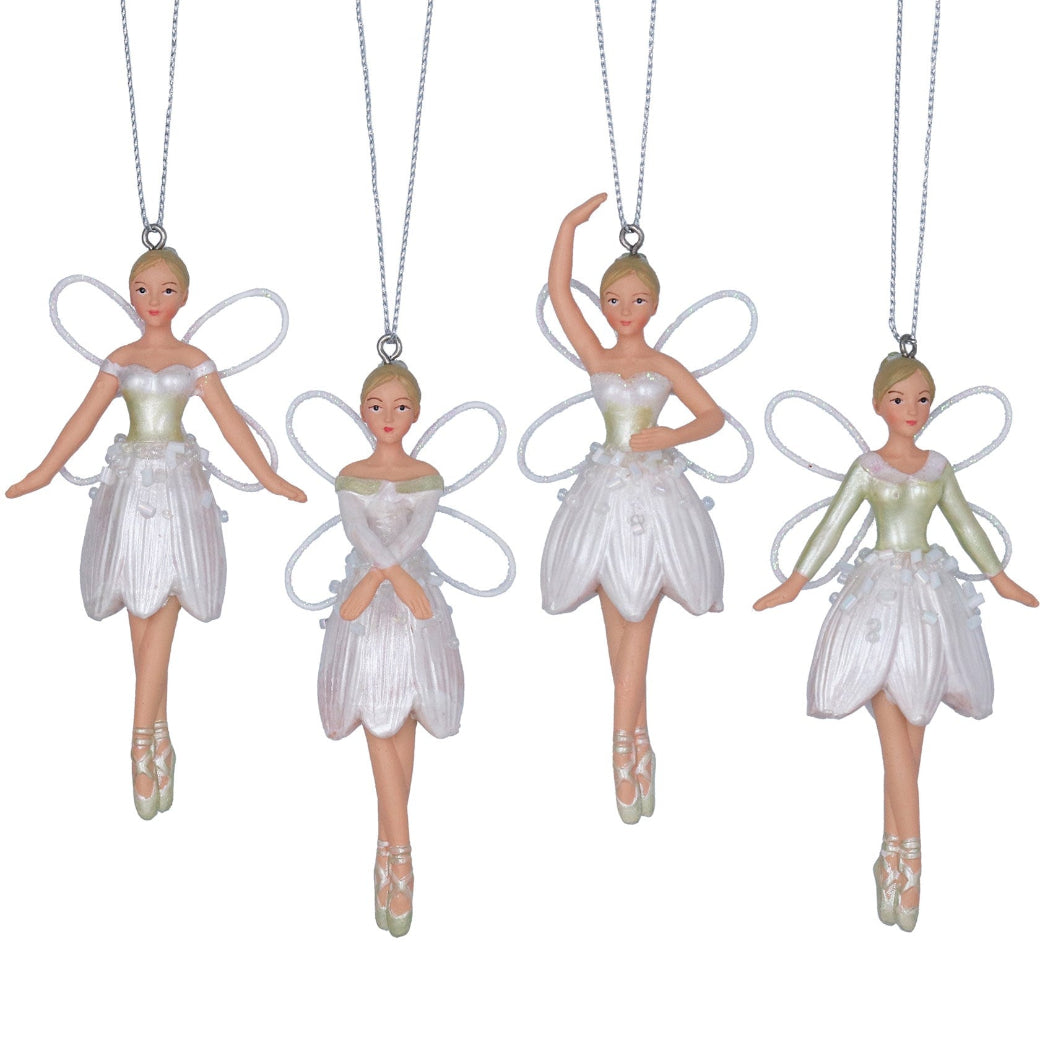 Resin Hanging Dec 11cm - Snowdrops Fairy - Shape Choice