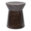 Rich Brown Glazed Ceramic Occasional Side Table 44cm High