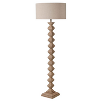 Ridged Floor Lamp with Linen Shade 160cm | Annie Mo's