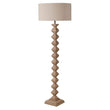 Ridged Floor Lamp with Linen Shade 160cm D