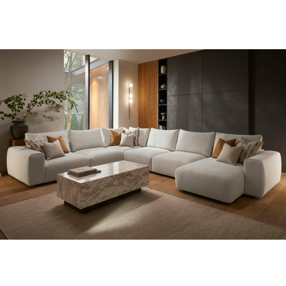Rochbert Six Piece Corner Group including RHF Chaise in Tuscan Ivory.