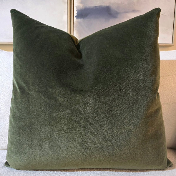 24.5" ROOTS Square Cushion - Biba Moss 1