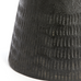 Round Carved Black Wood Side Table 50cm