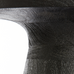 Round Carved Black Wood Side Table 50cm
