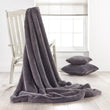 Russian Blue Faux Fur Throw - Size Choice | Annie Mo's