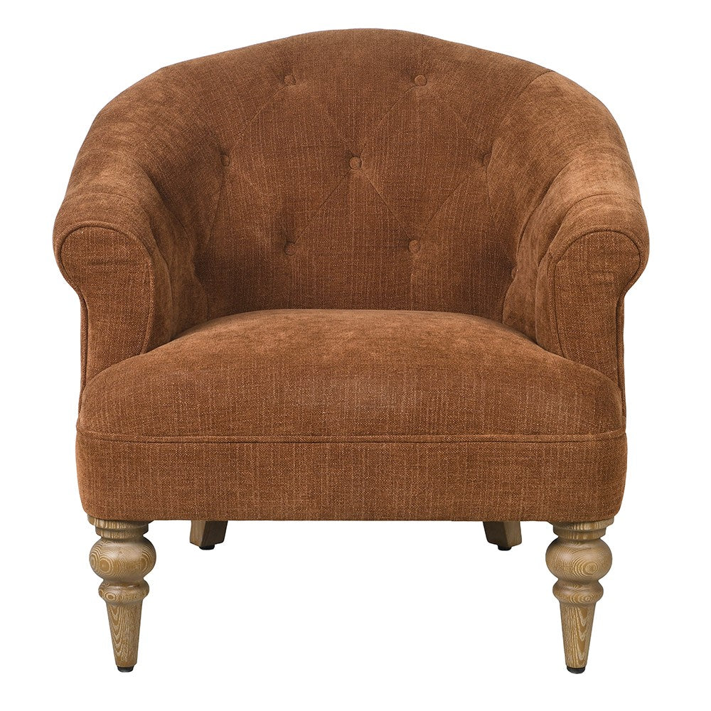 Rust Buttoned Armchair | Annie Mo's-E
