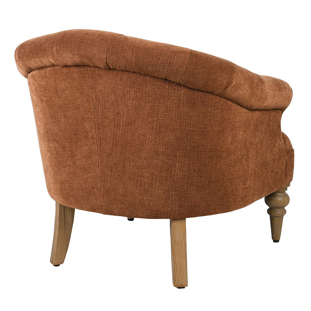 Rust Buttoned Armchair | Annie Mo's-D