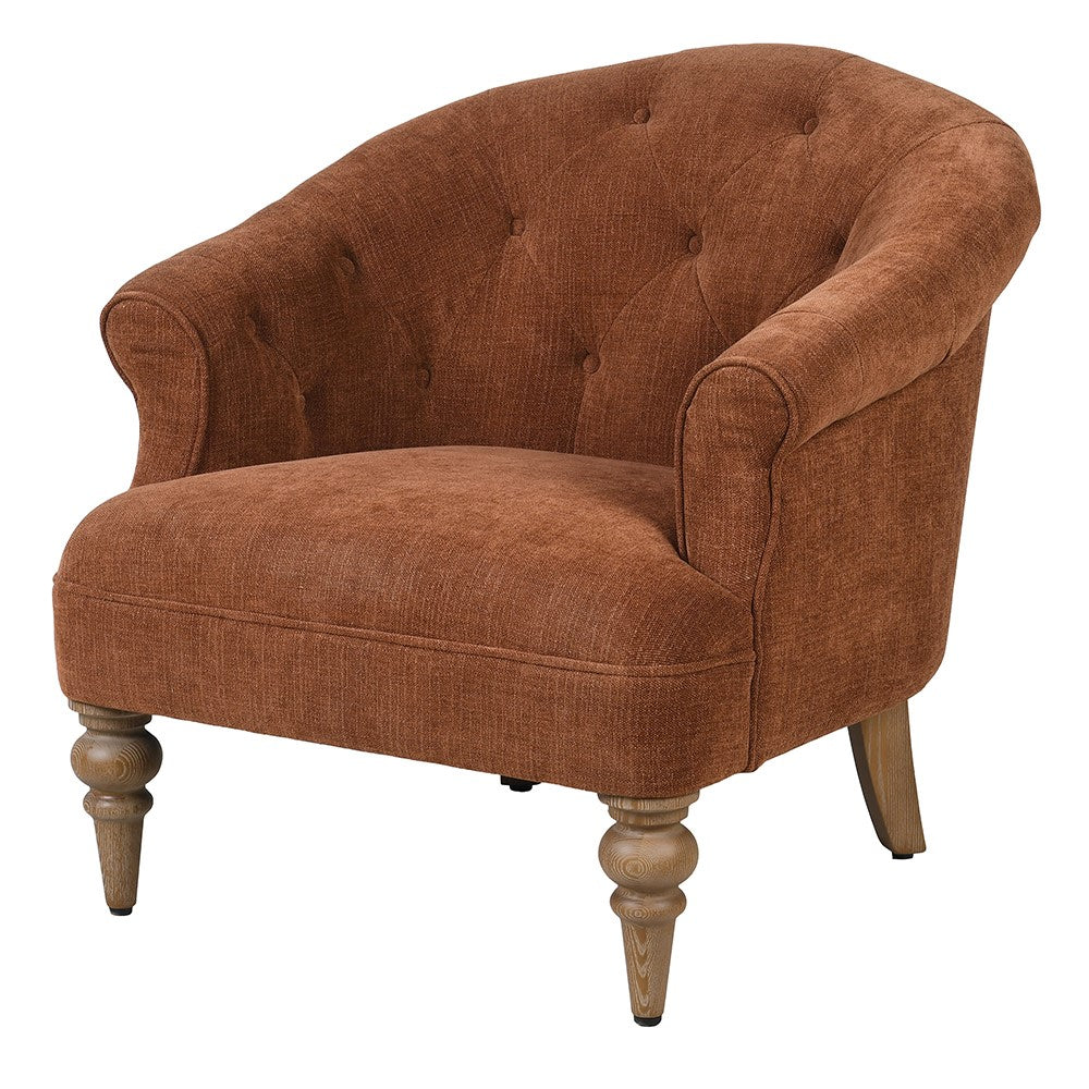 Rust Buttoned Armchair | Annie Mo's