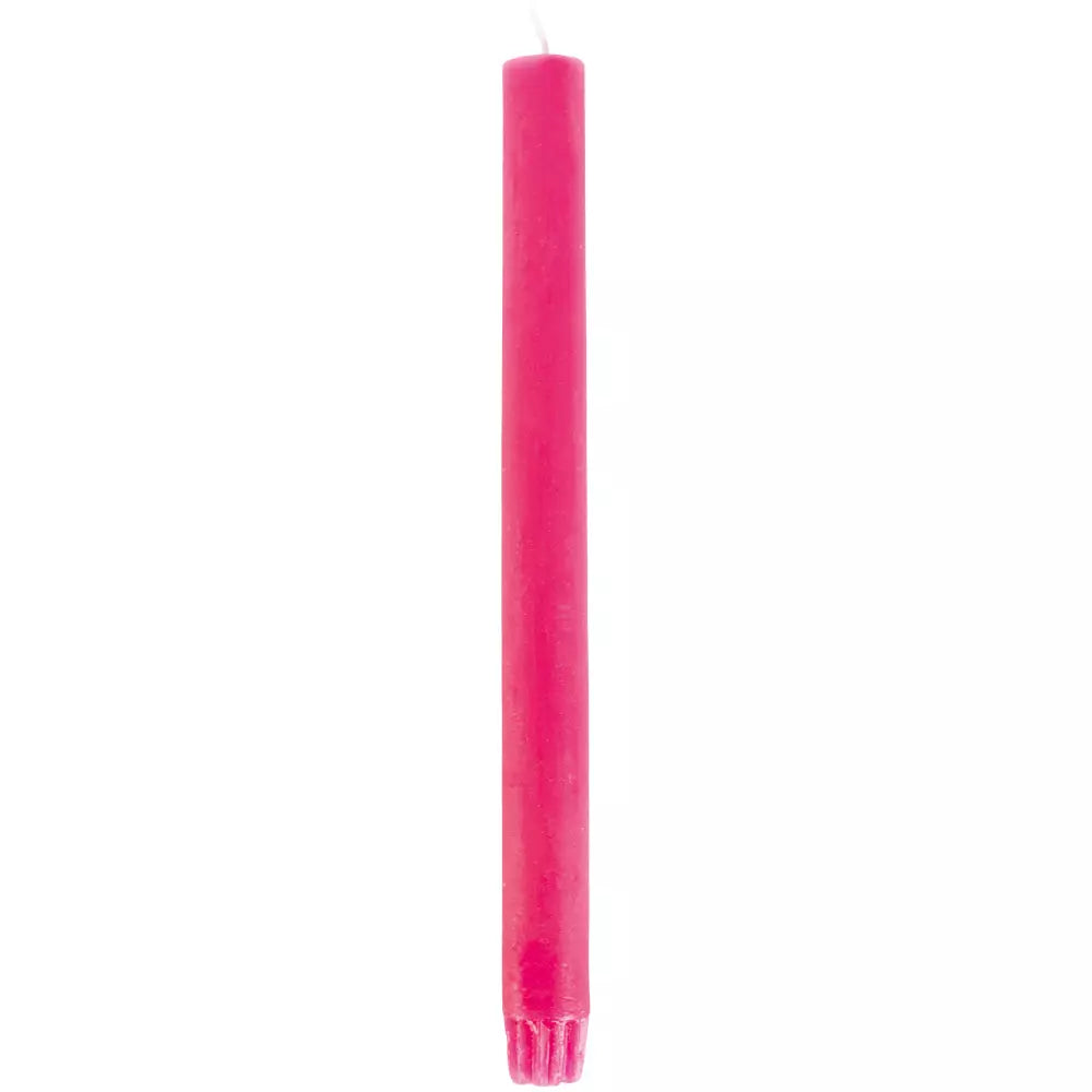Rustic Dinner Candle Fuchsia 27cm