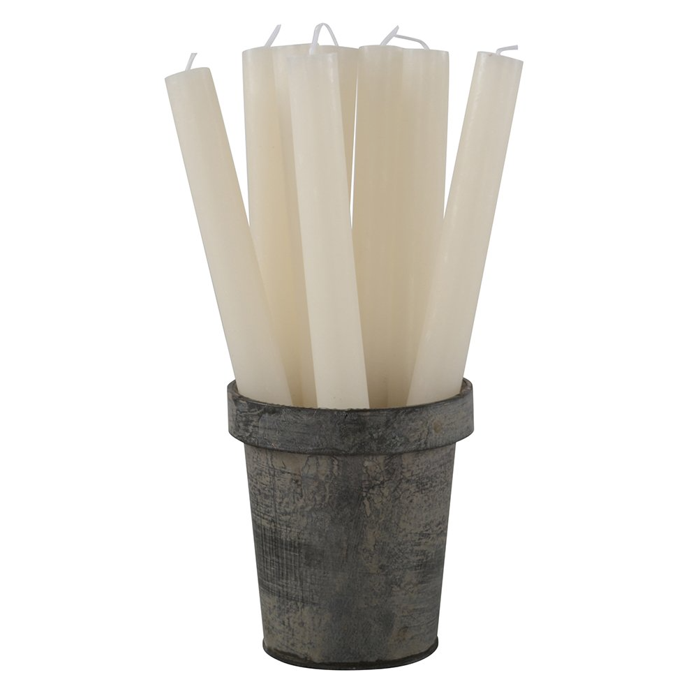 Rustic Dinner Candle Ivory 27cm | Annie Mo's