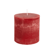 Rustic Pillar Candles in Lipstick Red-D