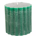 Rustic Scalloped Pillar Candle Emerald Green - Size Choice