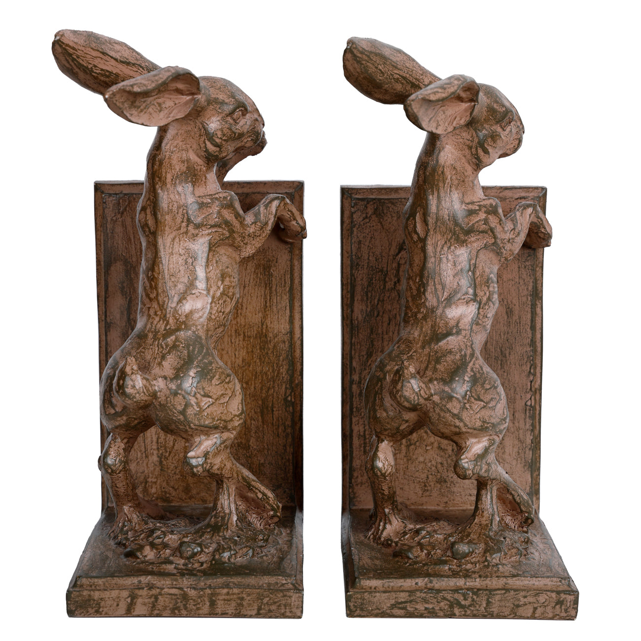 Rustic Standing Hare Bookends 23cm | Annie Mo's D