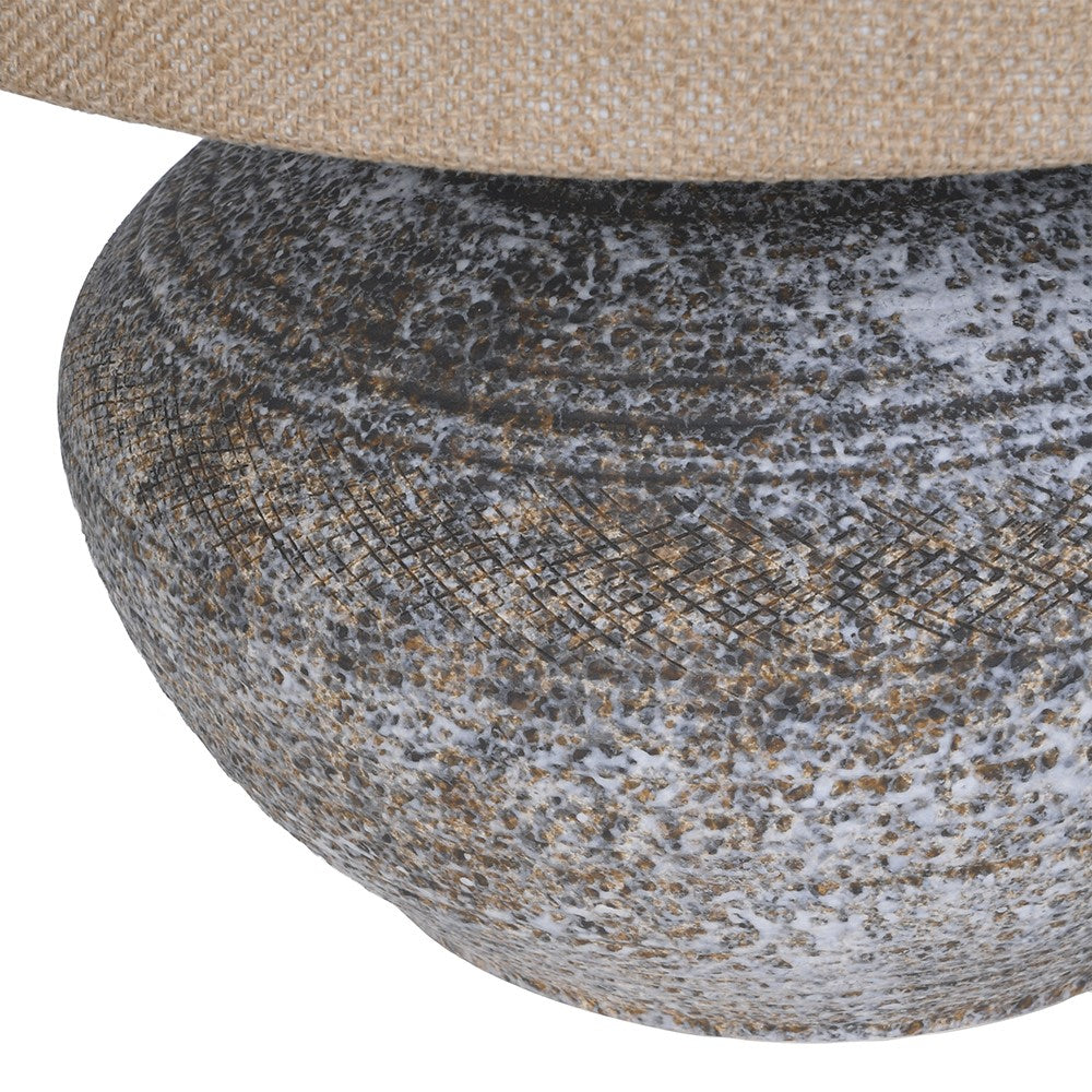 Rustic Table Lamp with Linen Shade 50cm | Annie Mo's-B