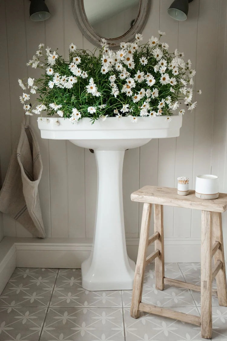Rustic Reclaimed Rectangular Stool 50cm