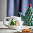 Ryne Mug, White, Stoneware - Gingerbread Man