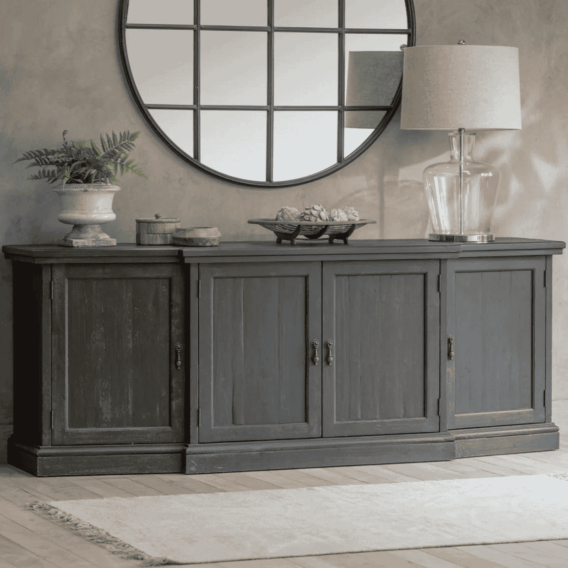 Loumarin Black Sideboard 208cm
