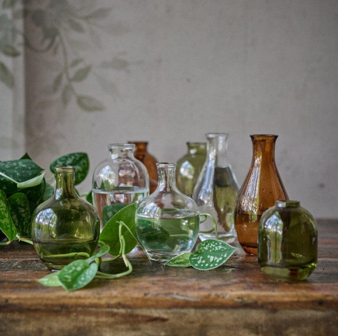 Set of Three Mini Brown Glass Vases - Assorted | Annie Mo's C