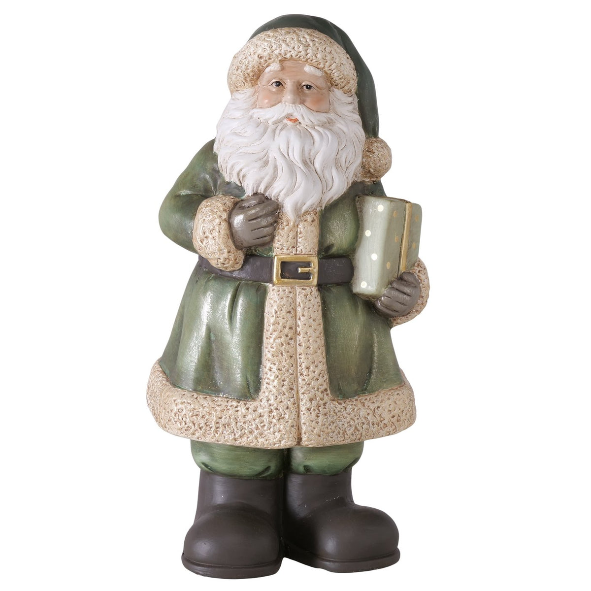 Sage Green Terracotta Santa Figurine 30cm | Annie Mo's